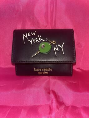 Kate Spade PERFECT MATCH Flap Card Case Mini Wallet MATCHBOOK Smooth Leather NWT